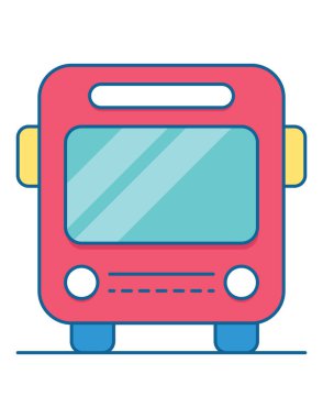 okul yolu vektör simgesi