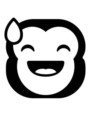 maymun ikon vektör illüstrasyonu