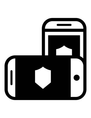 iki akıllı telefon simgesi vektör illüstrasyonu