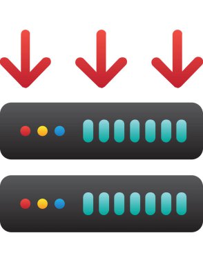 sunucu düz ikon vektör çizimi