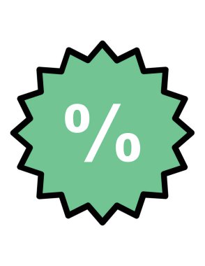 Beyaz arkaplanda indirim etiketi