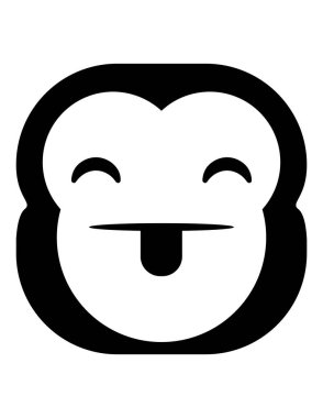 maymun ikon vektör illüstrasyonu