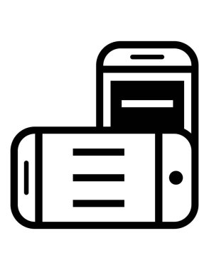 iki akıllı telefon simgesi vektör illüstrasyonu