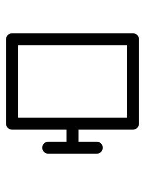 Düz ekran vektör resimlemesini izle