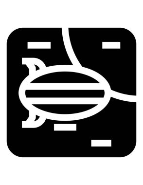 Otel ve servis satırı vektör simgesi.