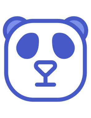 hayvan yassı ikon vektör illüstrasyonu