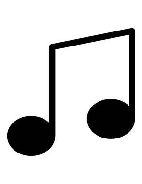 müzik nota simgesi, vektör illüstrasyonu