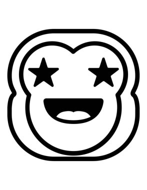 maymun ikon vektör illüstrasyonu