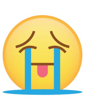 emoji düz ikon vektör çizimi