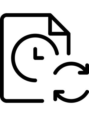 Saat simgesi vektör illüstrasyonu