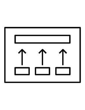 Sunum simgesi vektör illüstrasyonunun şablonu