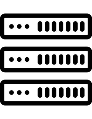 sunucu düz ikon vektör çizimi