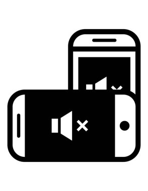 iki akıllı telefon simgesi vektör illüstrasyonu