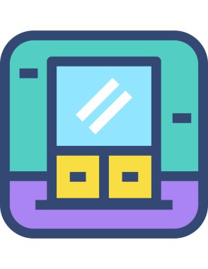 mobilya yassı ikon vektör illüstrasyonu