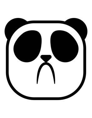 panda simgesi vektör illüstrasyonu