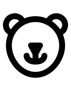 hayvan yassı ikon vektör illüstrasyonu