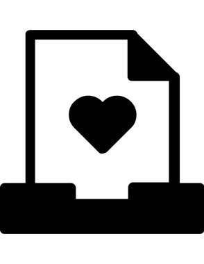 dosya belgesi düz simge vektör çizimi