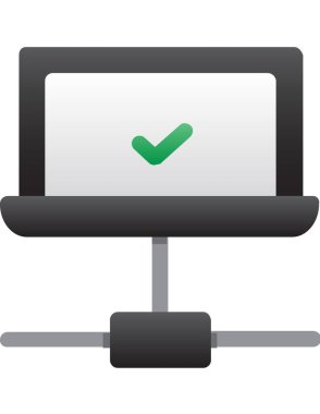 sunucu düz ikon vektör çizimi