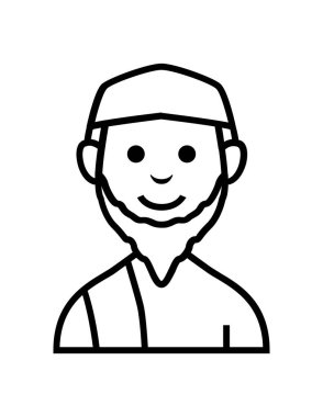 kişi düz ikon vektör illüstrasyonu