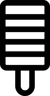 Dondurma yassı ikon vektör çizimi