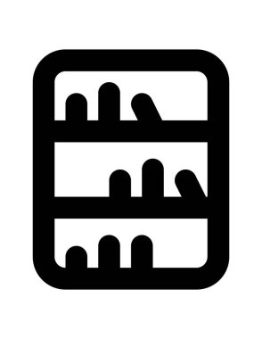 kitapların ikon vektör illüstrasyonlu rafı