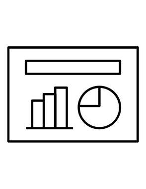 Sunum simgesi vektör illüstrasyonunun şablonu