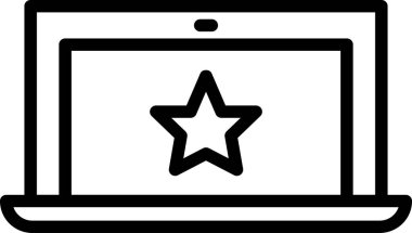 dizüstü bilgisayar düz ikon vektör çizimi