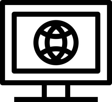 Düz ekran vektör resimlemesini izle