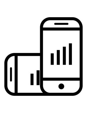 iki akıllı telefon simgesi vektör illüstrasyonu