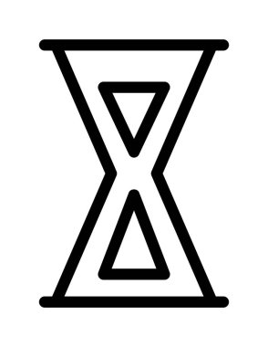 kum cam ikonu vektör illüstrasyonu