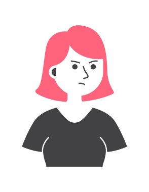 Kadın avatar simgesi vektör illüstrasyonu