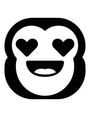 maymun ikon vektör illüstrasyonu