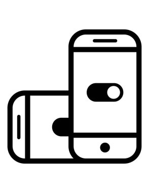 iki akıllı telefon simgesi vektör illüstrasyonu