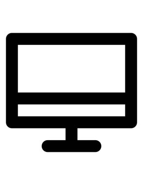 Düz ekran vektör resimlemesini izle