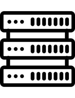 sunucu düz ikon vektör çizimi