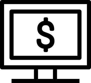 Düz ekran vektör resimlemesini izle