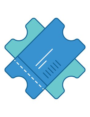 yapboz parçası vektör çizimi