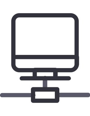 bilgisayar izleyici vektör simgesi