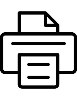 düz yazıcı vektör simgesi.