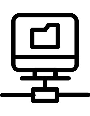 sunucu düz ikon vektör çizimi