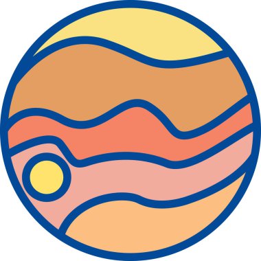 evren simgesi, gezegen uzay vektör çizimi