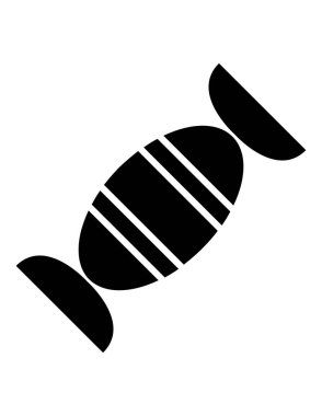 Şekerleme düz ikon vektör illüstrasyonu