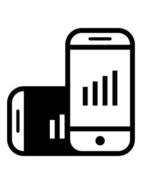 iki akıllı telefon simgesi vektör illüstrasyonu