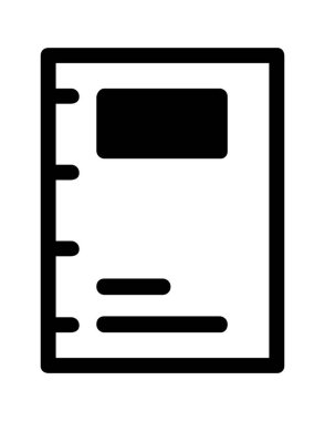 dosya belgesi düz simge vektör çizimi