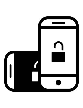 iki akıllı telefon simgesi vektör illüstrasyonu