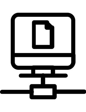 sunucu düz ikon vektör çizimi