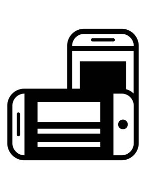 iki akıllı telefon simgesi vektör illüstrasyonu