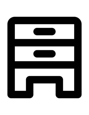 mobilya yassı ikon vektör illüstrasyonu