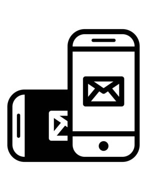 iki akıllı telefon simgesi vektör illüstrasyonu