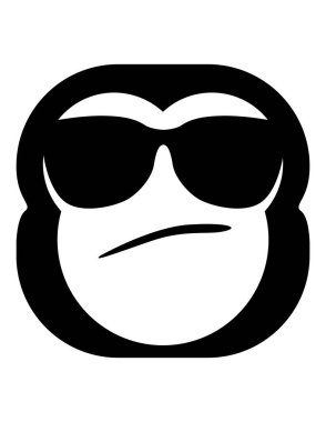 maymun ikon vektör illüstrasyonu